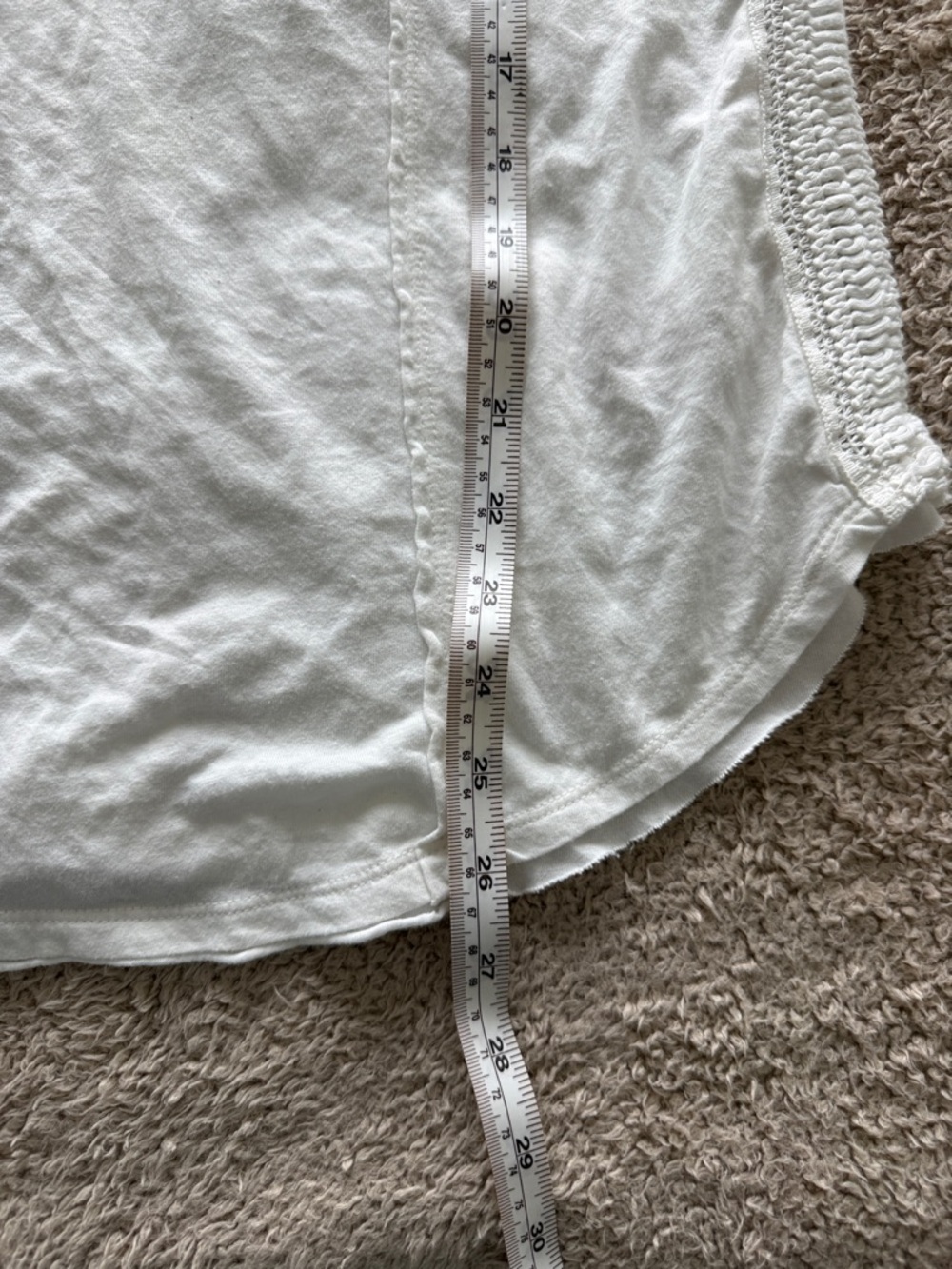 Free People White Crochet-Trim Henley Long-Sleeve Top - Picture 9 of 9